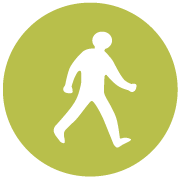A person walking icon
